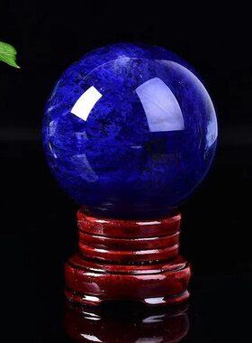 甄选厂家蓝色熔炼水晶球居家摆件蓝色水晶球摆件