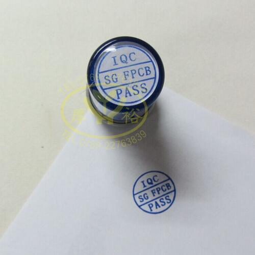 甄选东莞刻章 连续盖印光敏章圆形 OQCPASS序号章 自带印油方便耐
