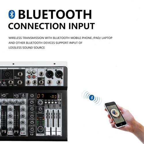 甄选kp6 路小型调音台手机声卡电脑Audio Mixer录音DSPX效果器