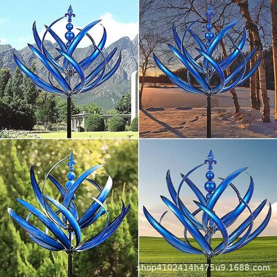 甄选跨境Harlow Wind Spinner Rotator 花园旋转风车金属户外装饰