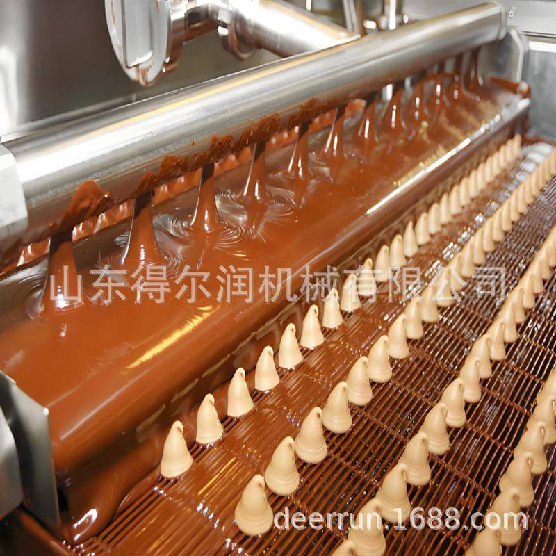 甘肃核桃巧克力涂层机大枣巧克力涂层冷却线加热保温型易清洗