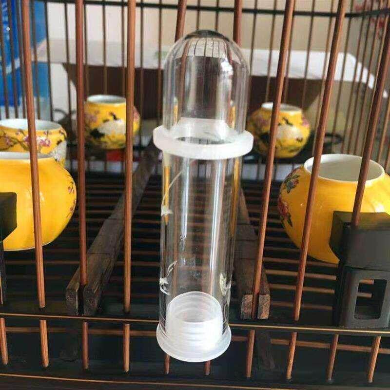 玻璃饮水器绣眼专用饮水玻璃瓶绣眼鸟笼饮水杯喝水器鸟笼配件用品