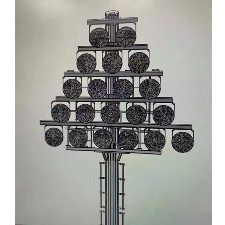 月阳新款圆形球场灯杆灯投光灯300W400W外壳套件现货供应