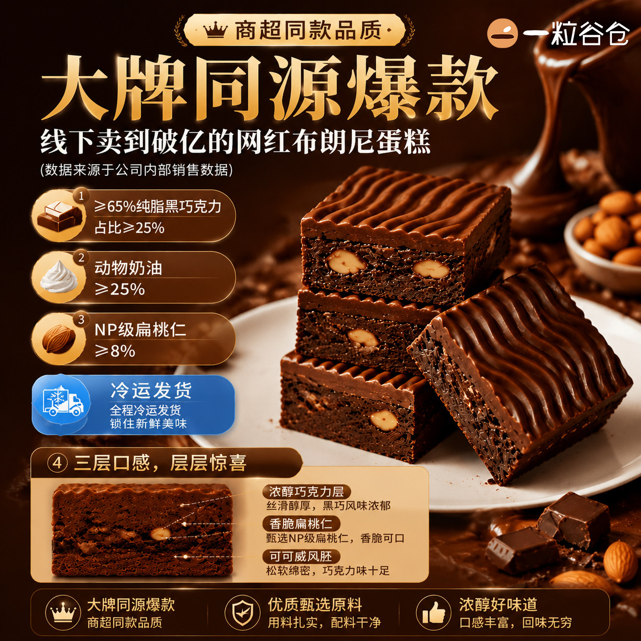 壹粒谷仓生巧克力动物奶油蛋糕