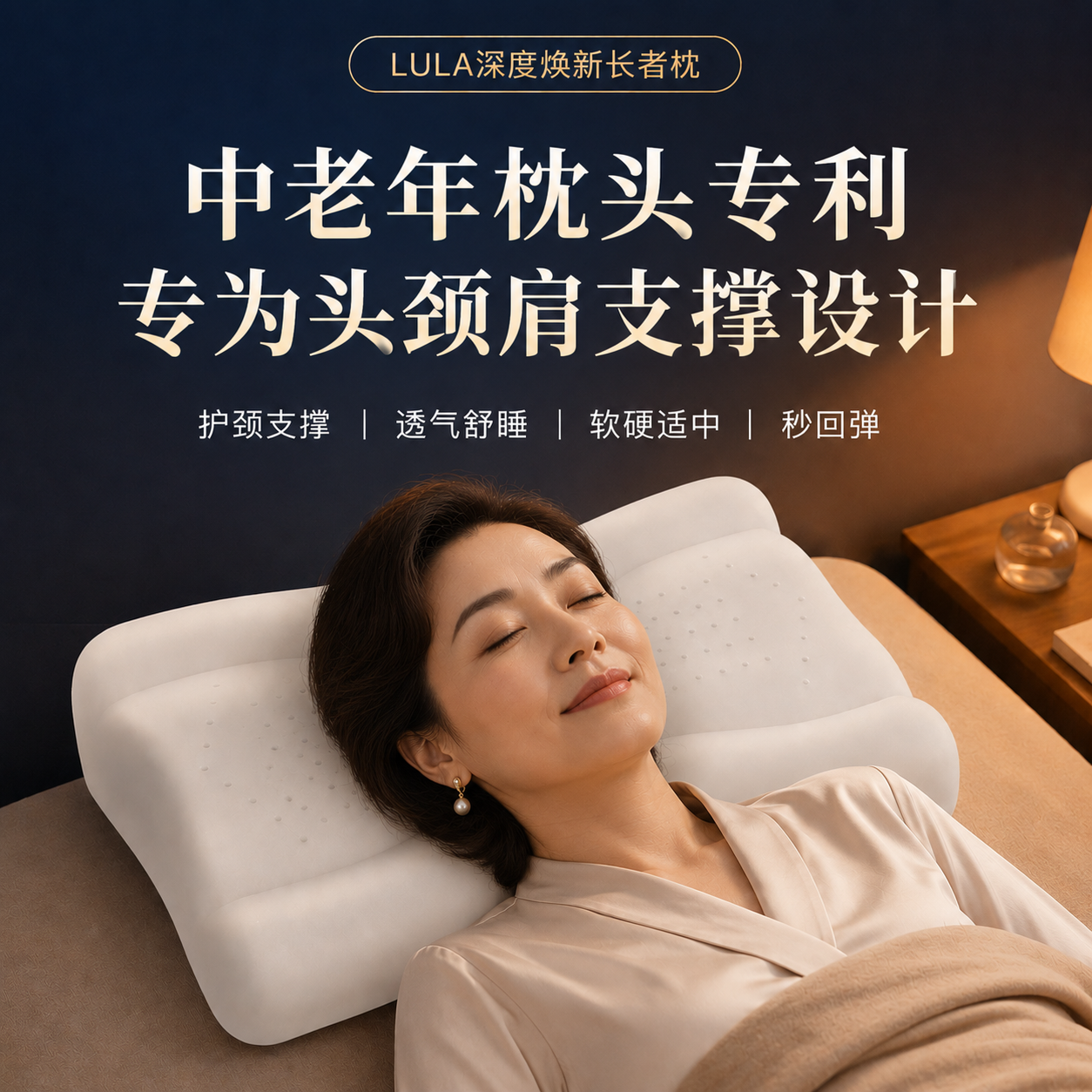 lula记忆棉深睡枕头por3护颈椎病高质量睡眠睡觉枕头中老年人专用