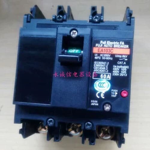 议价正品FUJI塑壳断路器EA103C 3P 60A，质保一年