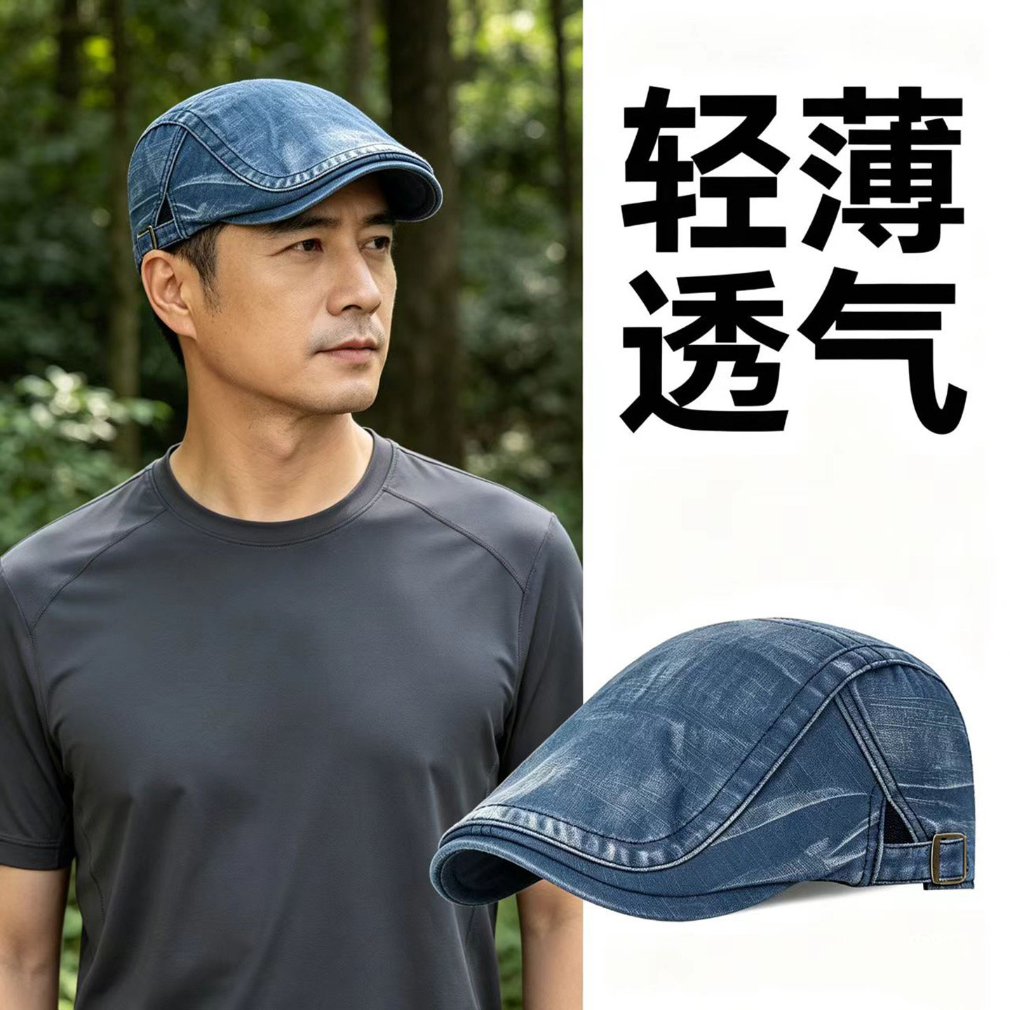 奔青春中老年复古百搭前进帽