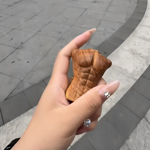 腹肌手把件实木八块腹肌捏捏乐玩