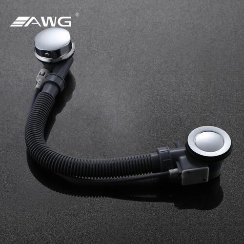 甄选工厂家用陶瓷浴缸排水管配件旋转式下水器塑料伸缩下水管