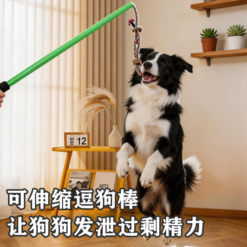 狗狗拔河玩具耐咬磨牙绳结逗狗棒