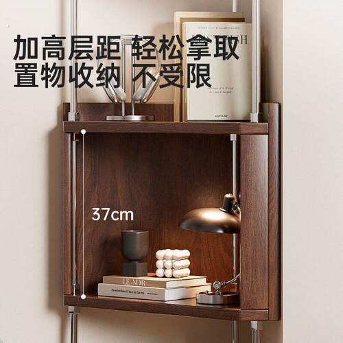 实木转角置物架三角转角柜一体靠墙收纳架家用客厅中古多层储物架