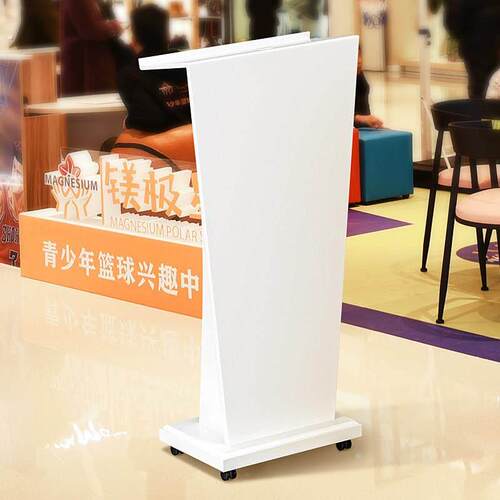 实木演讲台发言台发言席讲台桌简约幼儿园讲台桌迎宾台饭厅接待台
