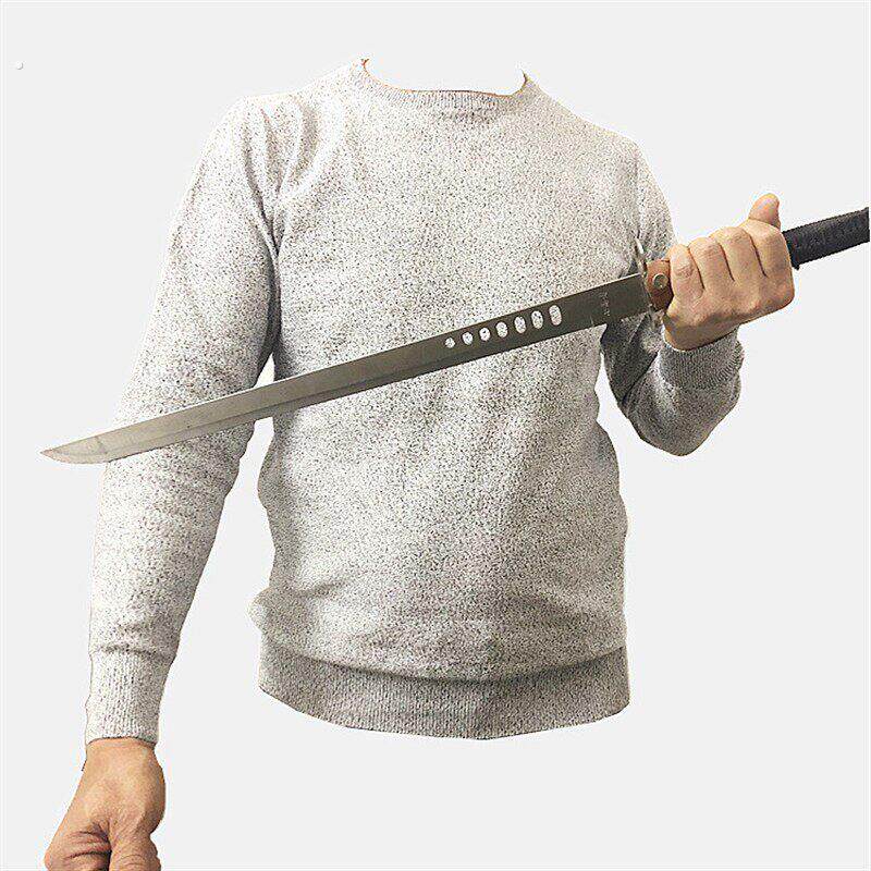 防割服5级防切割防刺防砍耐磨户外运动特种工作服装厂家黑灰长袖