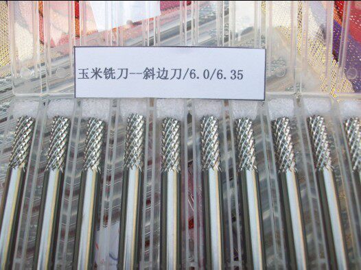 6.0/6.35玉米铣刀,PCB斜边刀,金手指斜边刀,右旋铣刀,锣刀