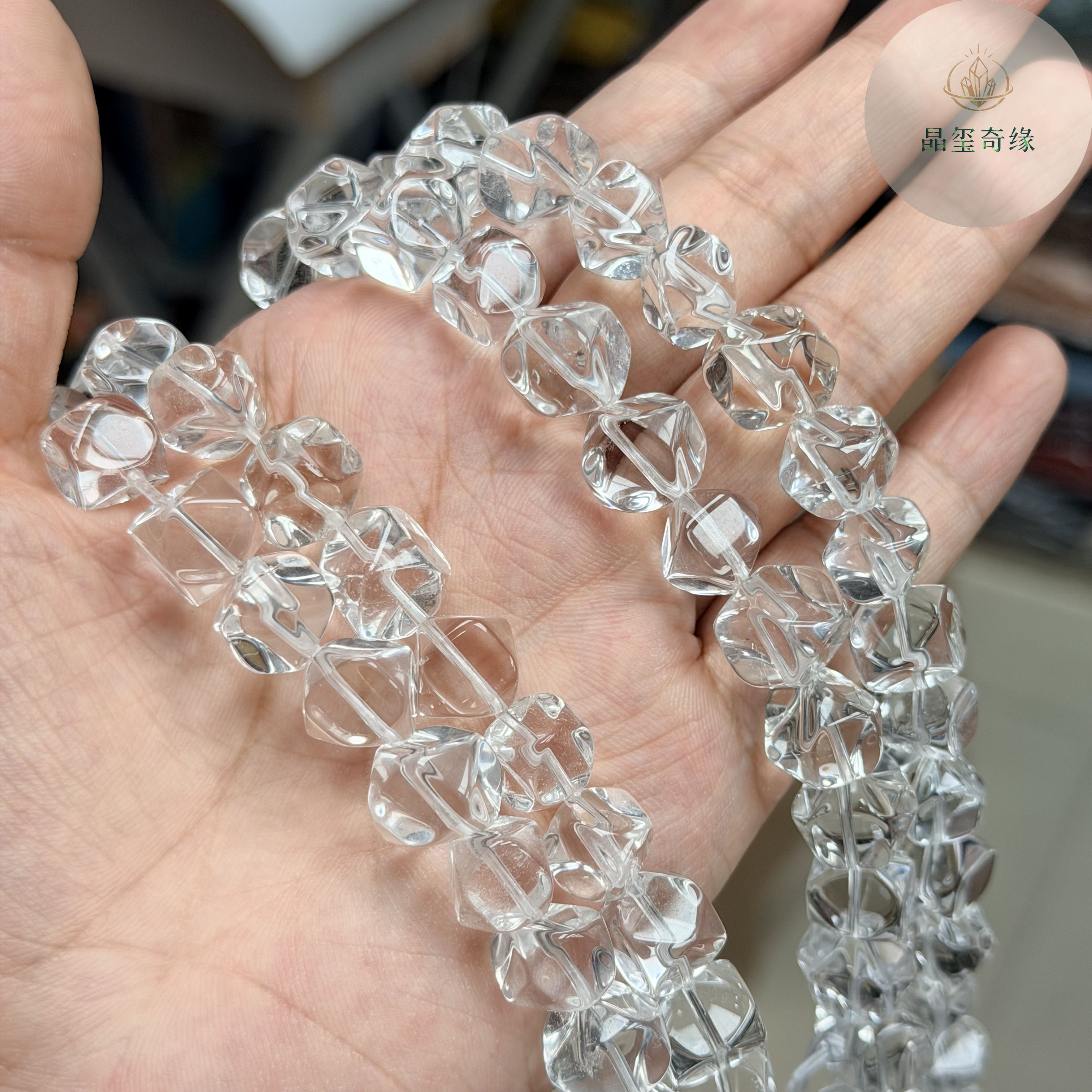双A天然全净随行白水晶散珠