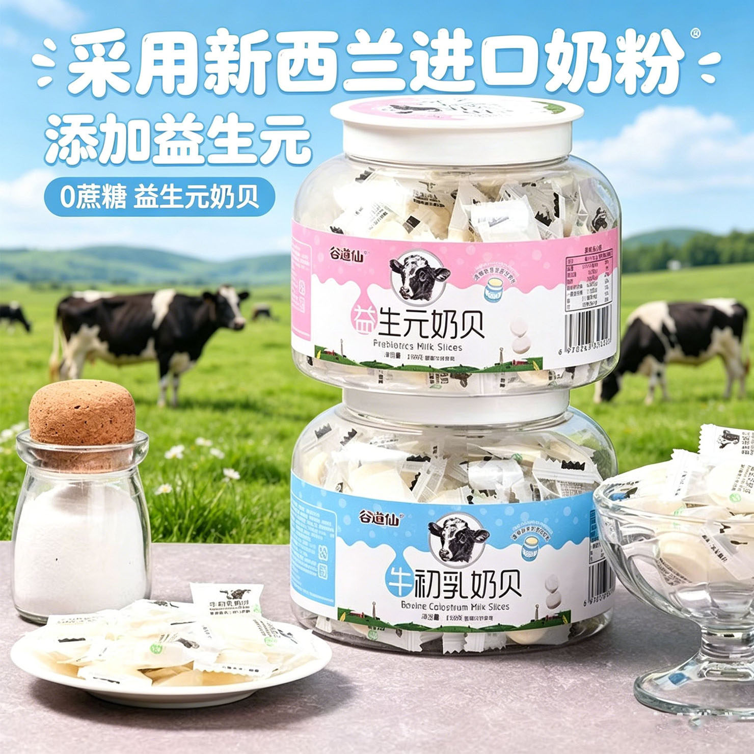 六一节牛奶糖儿童零食独立包罐装