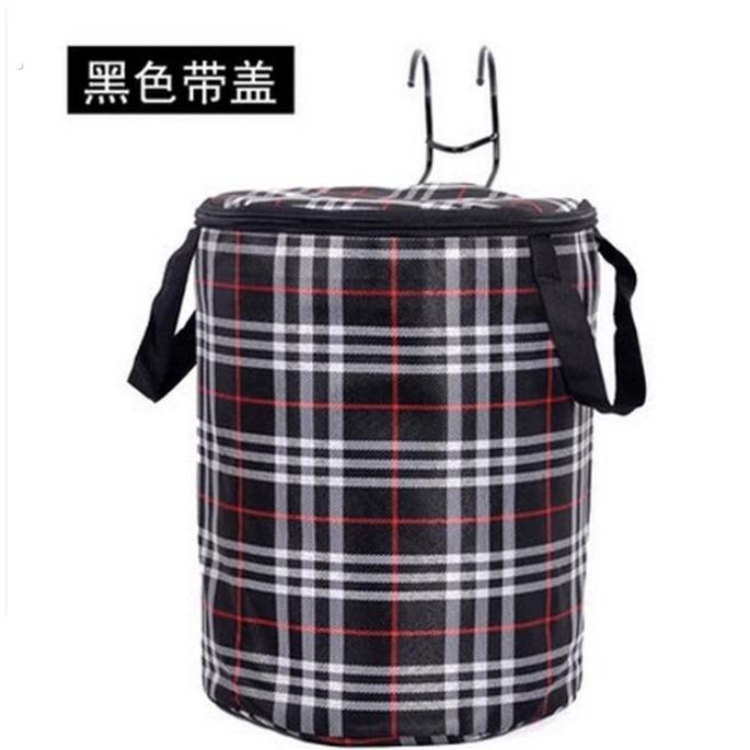 折叠车自行车车筐篮子菜篮加厚帆布可折叠大号前车筐车篓挂篮带盖