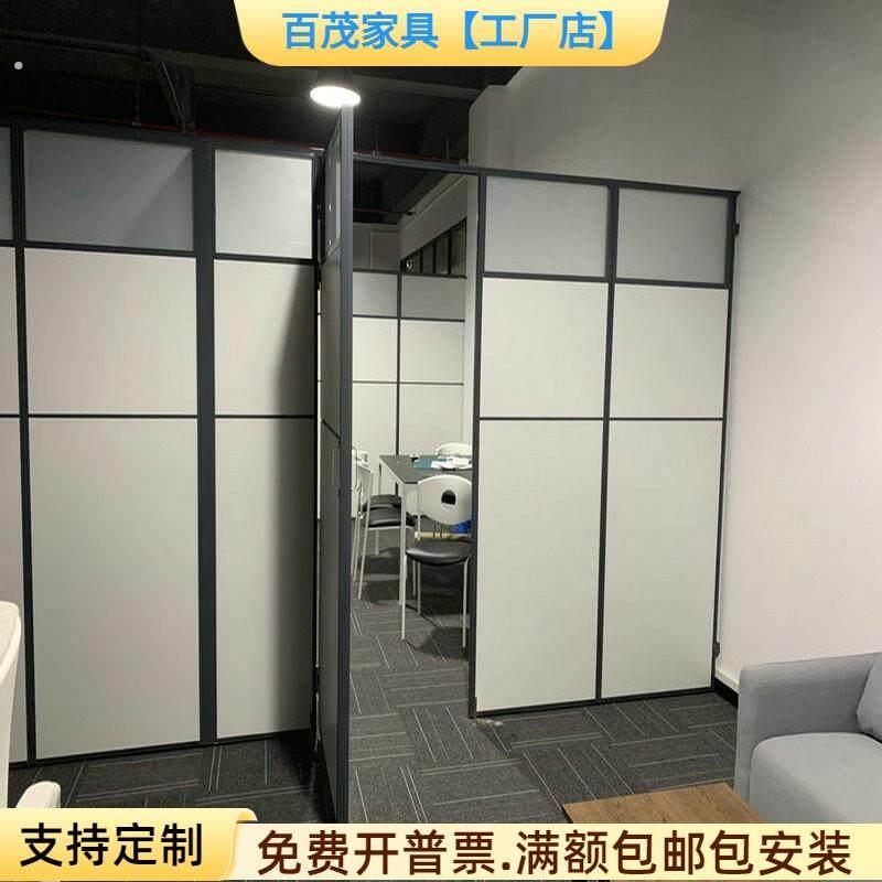办公室移动屏风隔断可折叠推拉门简约工厂车间带轮活动屏风隔断墙