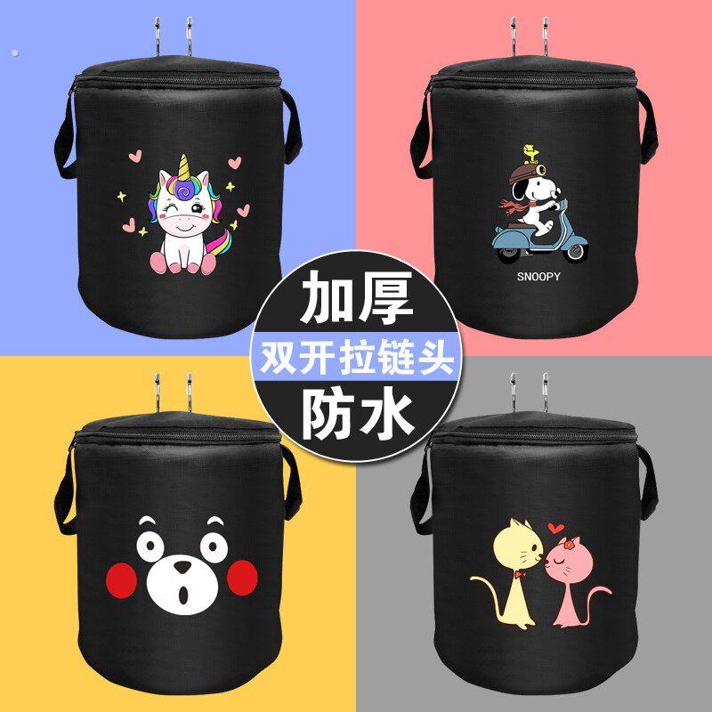适用于电动滑板车的帆布车篮 黑色大号折叠车用菜篮子