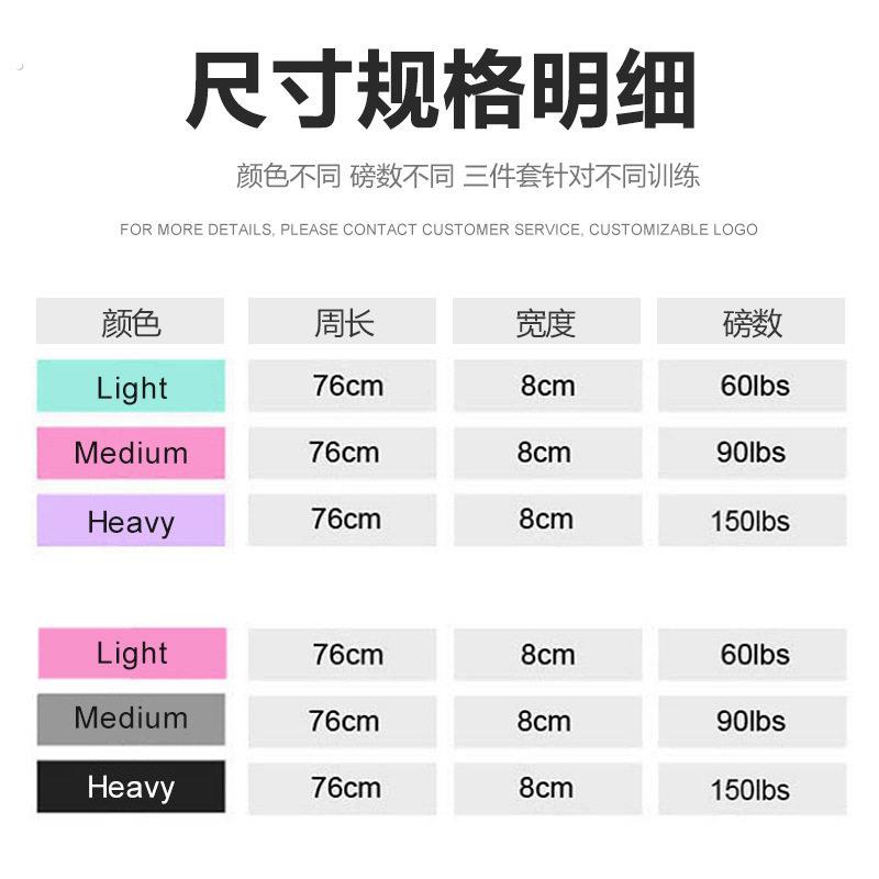 翘臀圈深蹲练臀阻力带套装拉力圈弹力带臀部拉力带防滑虐臀圈瑜伽