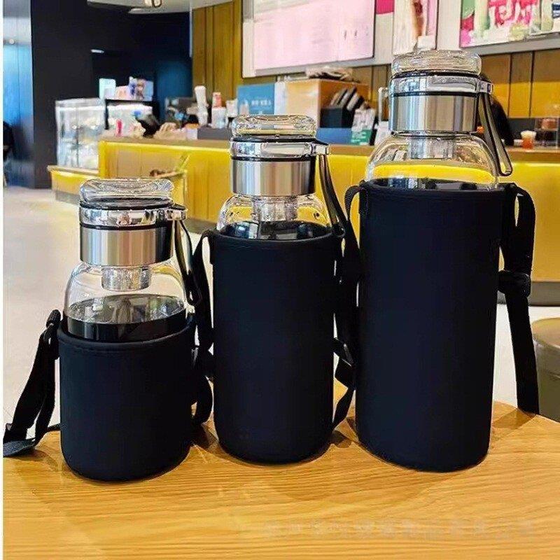 【送杯套】大容量吨吨玻璃杯茶水分离带茶仓便携玻璃水杯泡茶水杯