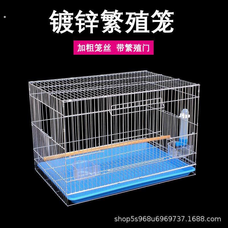 电镀镀锌繁殖笼鸟笼大号加粗虎皮八哥玄凤带繁殖口鸟