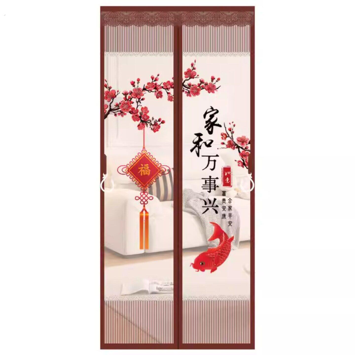夏天门帘农村家用夏季防蚊强力高级条自粘大尺寸纱门免打孔客厅卧