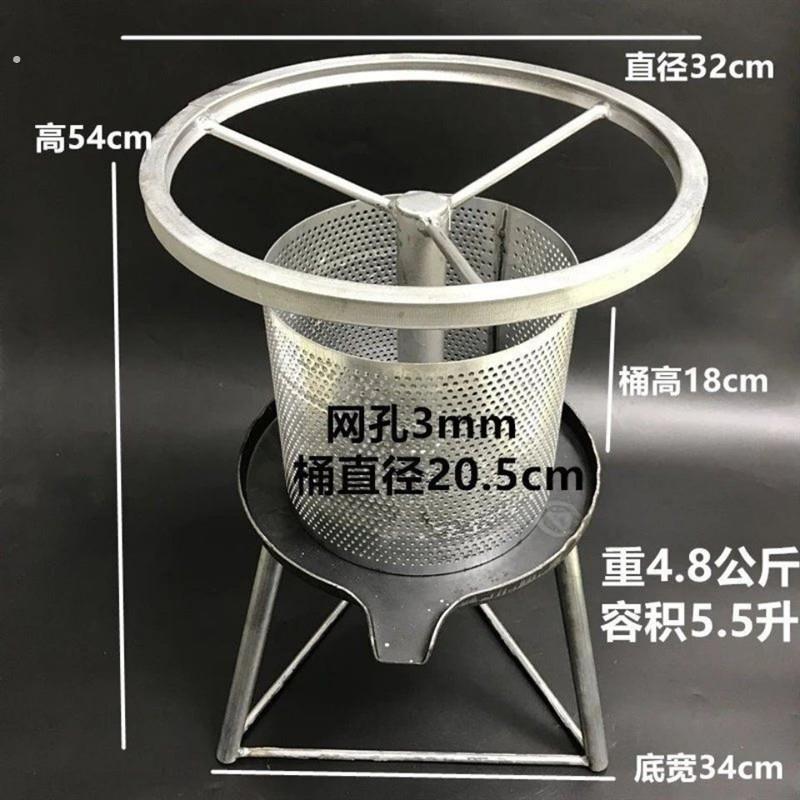 不锈钢榨油机家用小型猪油渣脂渣压饼机压油机手动辣椒油压榨机