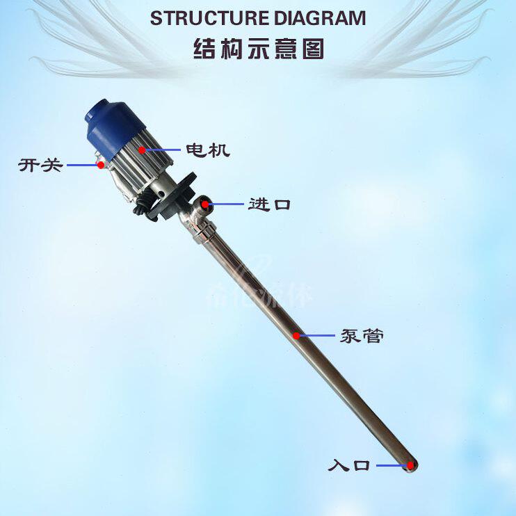 甄选SB电动油桶泵 防BAO抽油泵 手提式电动油桶泵 不锈钢油桶泵