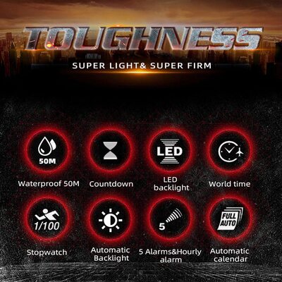 甄选Outdoor Sports Watch Student Waterproof Electronic Watch