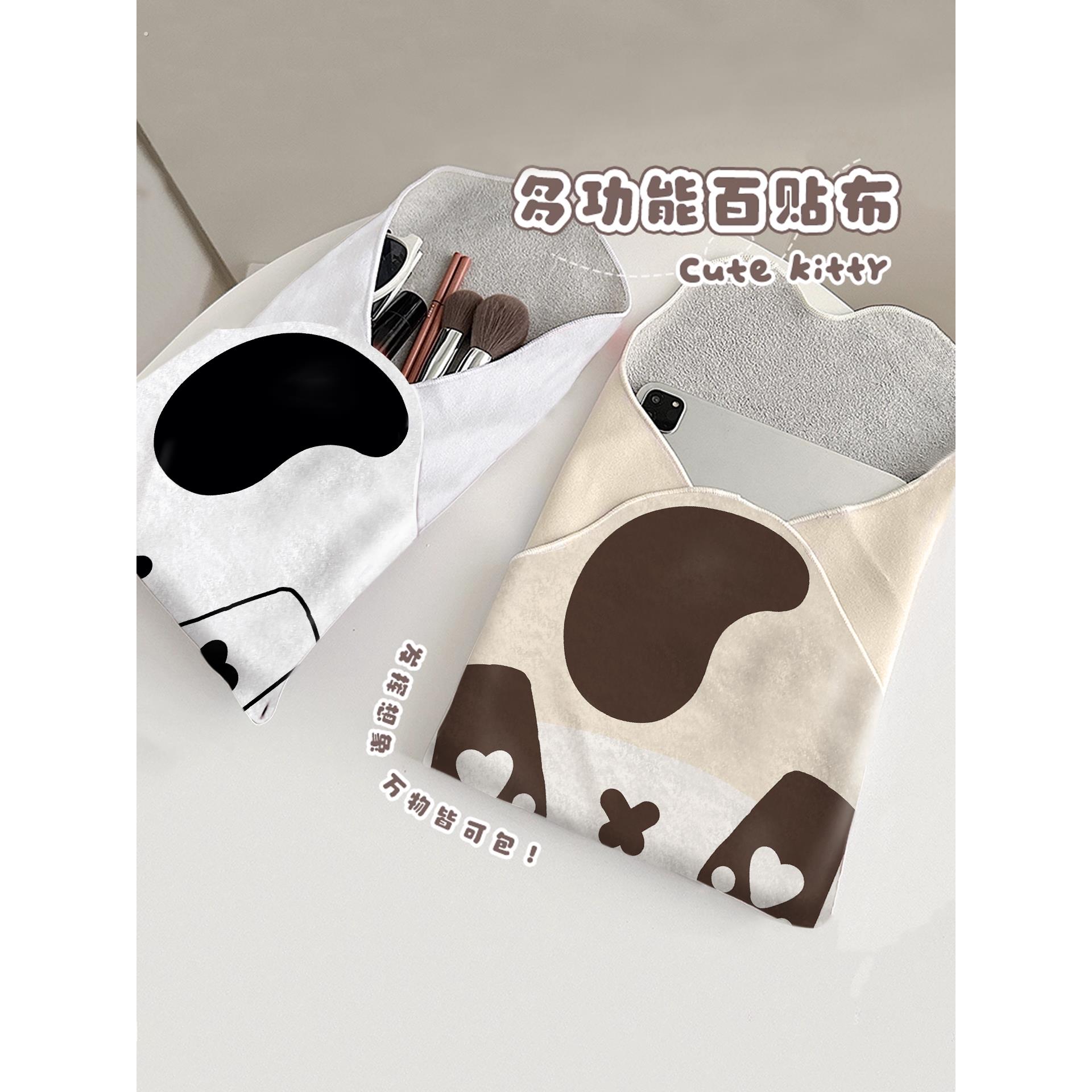 可爱单反微单相机魔术贴百贴布镜头防刮痕保护袋便携式平板收纳袋