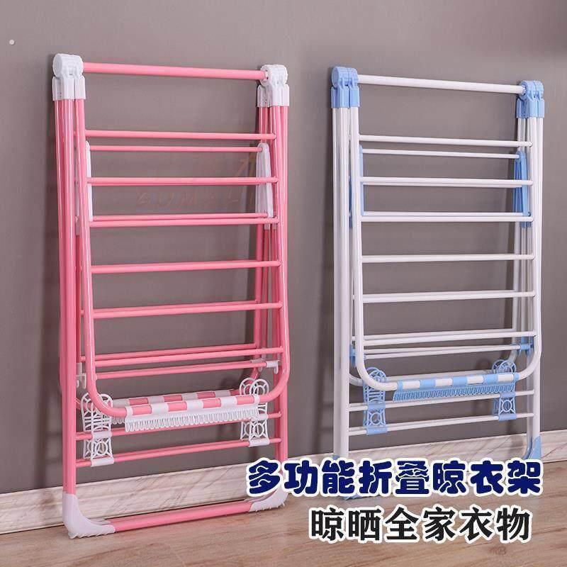 晾衣架落地折叠梯子室内不占空间地方的多功能两用晒被子专用架子
