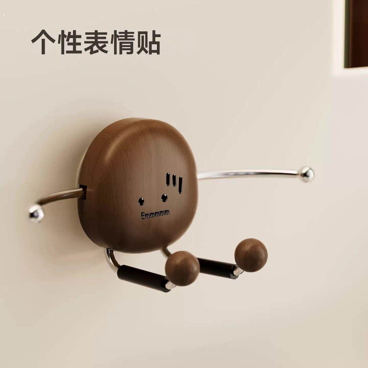 按压吸盘鹅卵石手机支架浴室厨房懒人做饭看剧神器人形手机支架