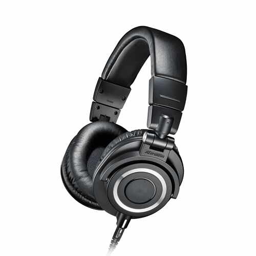 ATH-M50x 专业头戴式监听耳机有线声卡耳返配音高保真HIFI