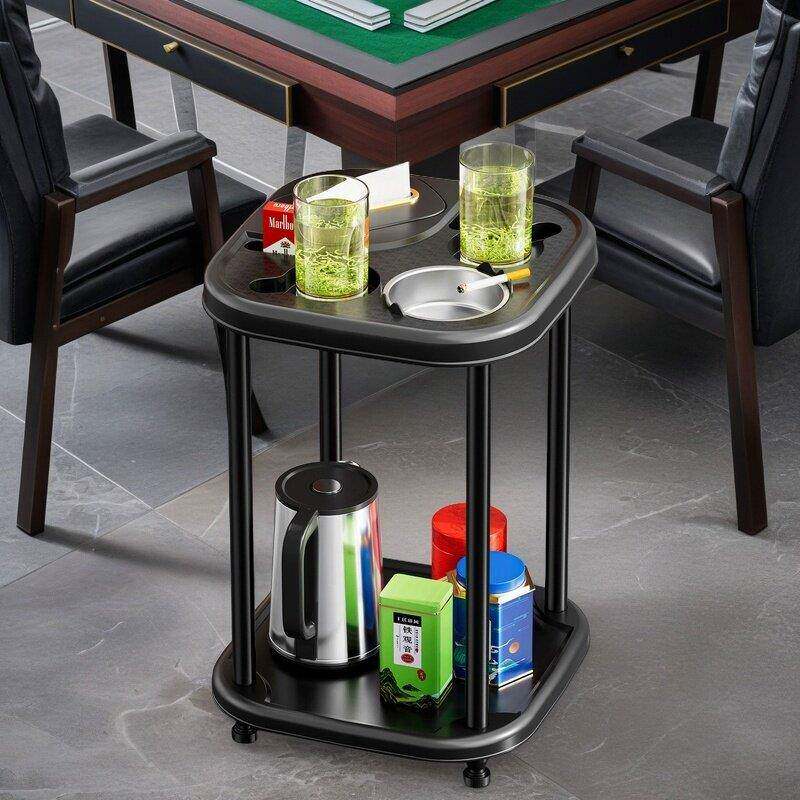 麻将桌茶水架边几棋牌室专用水杯架烟灰缸茶水台小茶桌麻将机茶几