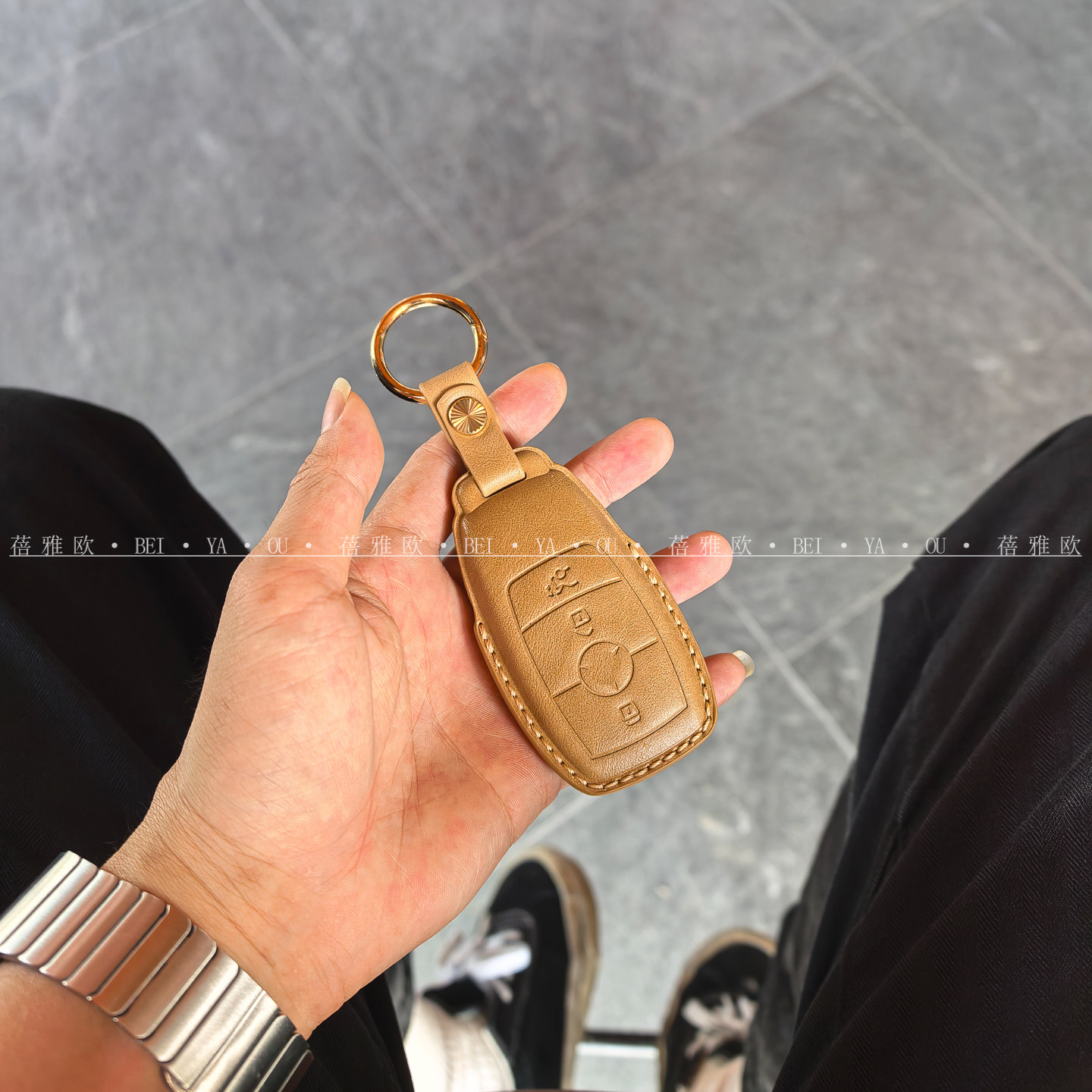适用奔驰钥匙套C260L车E300L壳GLC扣A200L包C200高级感女GLB220男