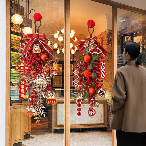 甄选柿柿如意挂串新年装饰入户大门挂件2025蛇年过年气氛布置春节