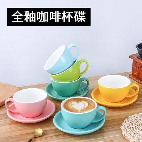 甄选9WOR欧式简约奢华咖啡杯卡布奇诺拿铁陶瓷拉花专业咖啡杯碟套