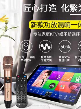 甄选INANDON音王2025新款点歌机家用KTV功放混响卡拉OK触摸屏一体
