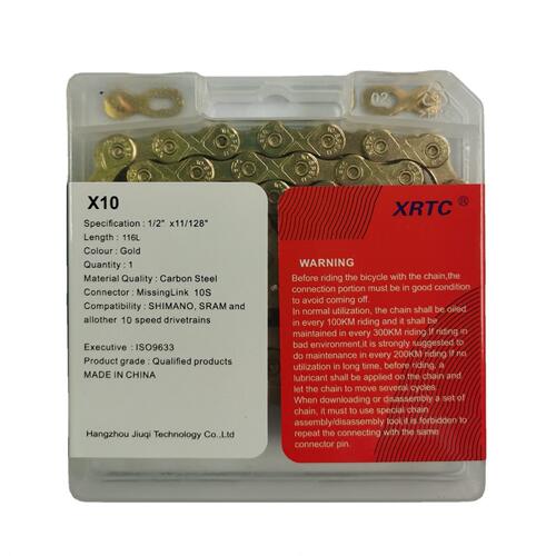 甄选正品  XRTC 金色  10 20 30 速 脚踏 车 自行车 变速 车链 链