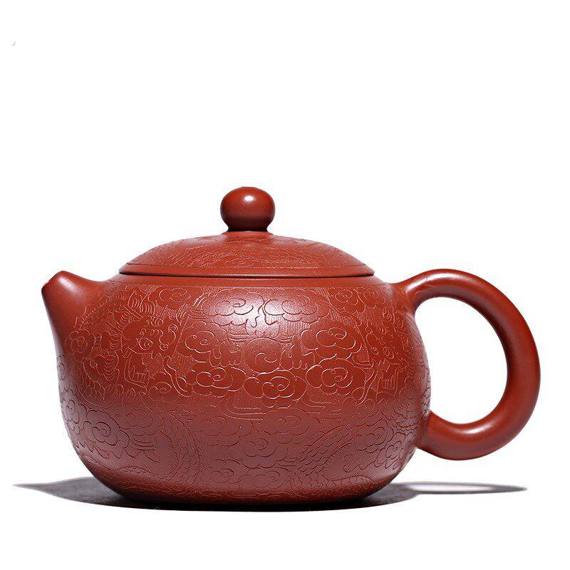 龙纹西施紫砂壶原矿全手工大红袍大号茶壶茶具