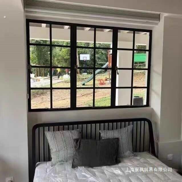 老洋房钢窗 实腹钢窗门 老式铁窗 复古格子窗 铁艺尺寸窗
