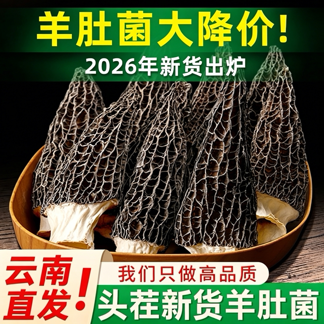 云南特级羊肚菌煲汤食材滋补养生