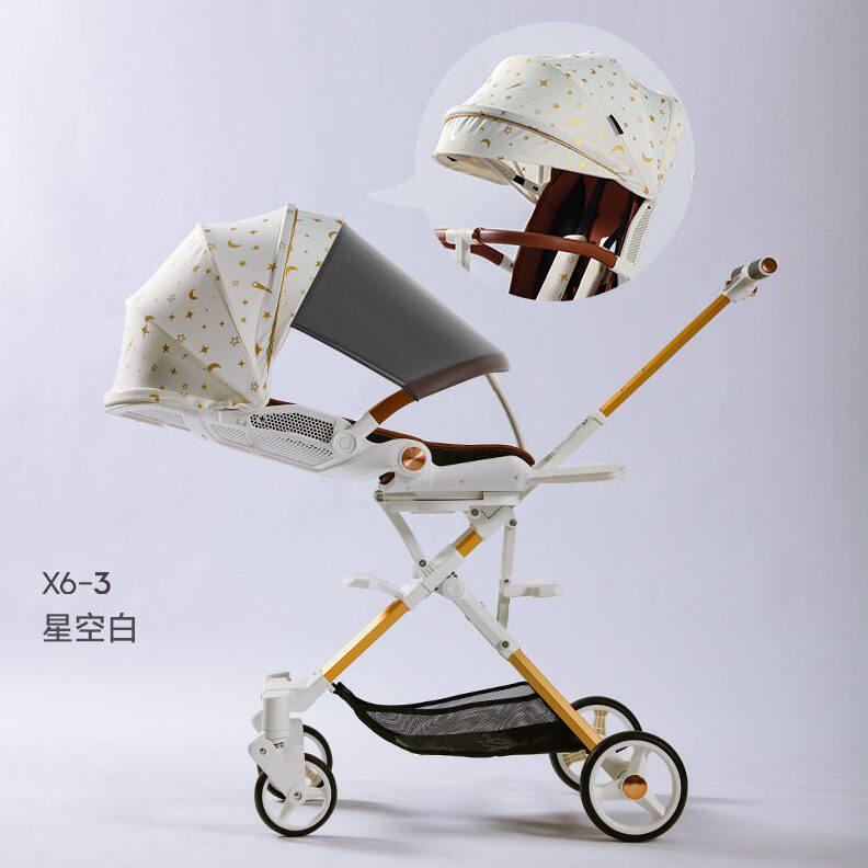 甄选playkids普洛可x6-3双向婴儿手推车可坐躺轻便折叠景观溜娃神