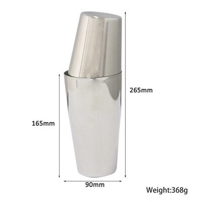 甄选不锈钢美式无底波士顿厅杯两段式调酒器套装摇酒壶Shaker