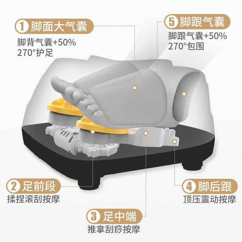 甄选九棒揉捏足疗机足底按摩器全自动足部按摩器加热震动家用礼品