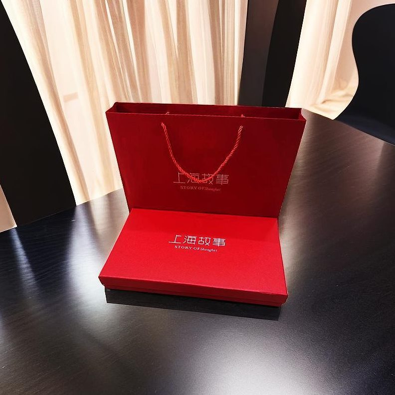 甄选新款上海故事围巾礼品盒档天地盖硬盒现货丝绸丝巾包装盒睡衣
