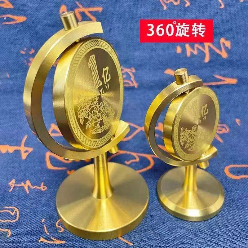 赚他高级感小众客厅办公桌车载汽车一个亿黄铜解压发疯小摆件