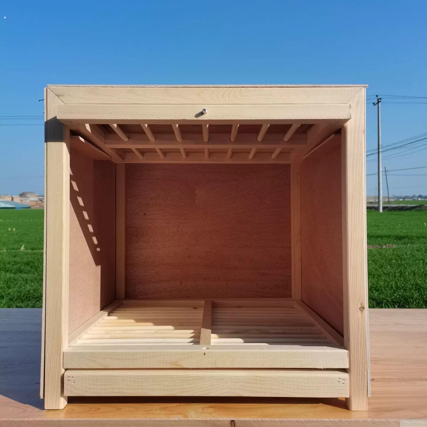 鸽子用品用具单个巢箱信鸽配对笼赛飞实木笼子上翻门木质鸽笼