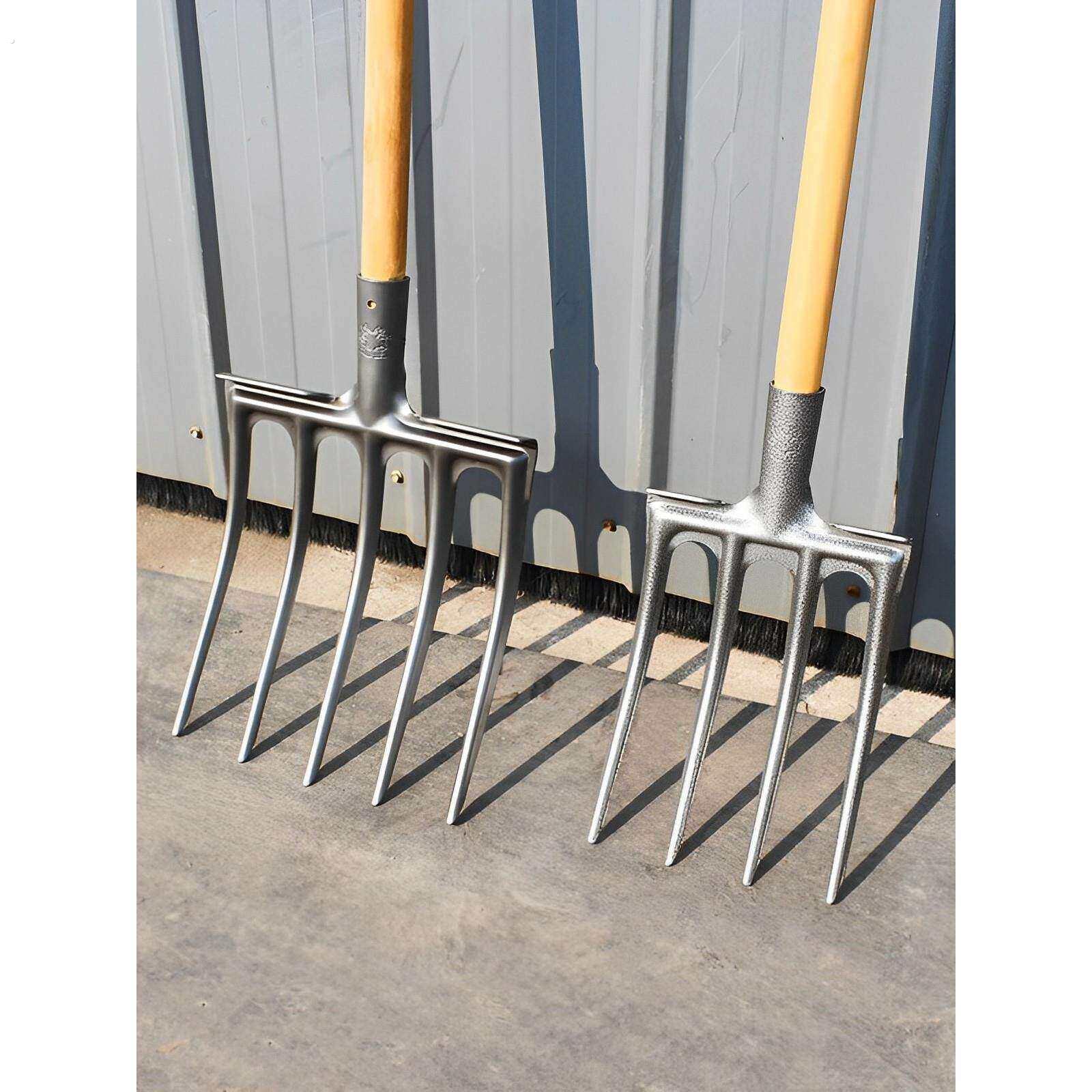 农用锰钢四齿叉子翻地挖土铁锹叉加厚粪叉挖葱姜工具开荒松土农具